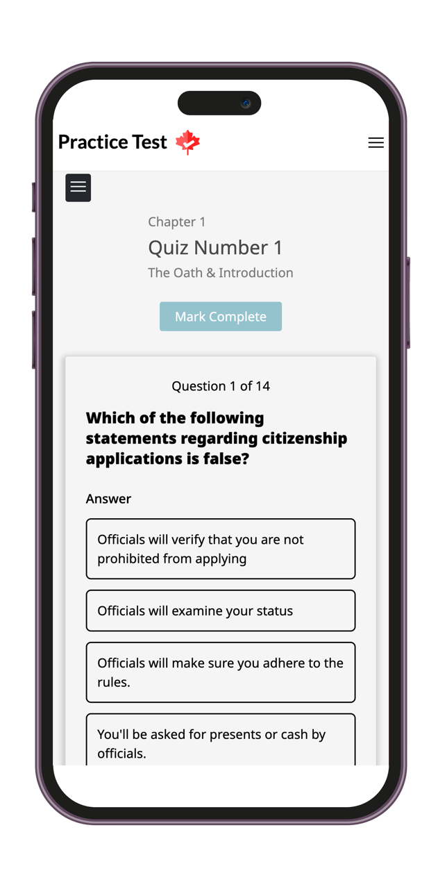 Canadian Citizenship Test 